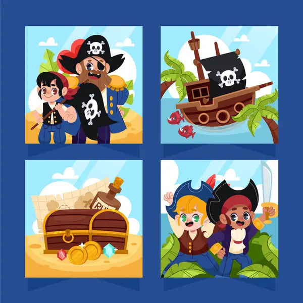 Korsanlar Karikatür Kartı Koleksiyonu