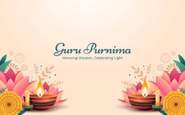 Guru Purnima Işık Mumlarıyla Kutlama Arkaplanı