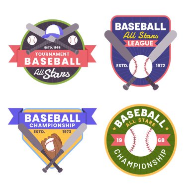 Beyzbol eli Düz Amblemler Çizildi