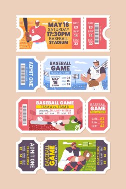 Beyzbol eli Çizilmiş düz biletler