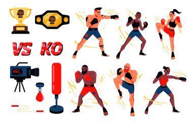 Karışık Dövüş Sanatları Çizgi Filmi Elemanı