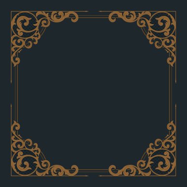 Klasik Barok Biçimi Dekoratif Koyu Çerçeve