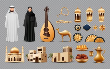 Geleneksel Arap Orta Doğu Elementleri Koleksiyonu