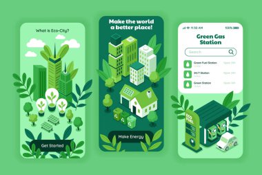 Isometric Eco City ve Çevresel Çözümler Uygulama Tasarımı