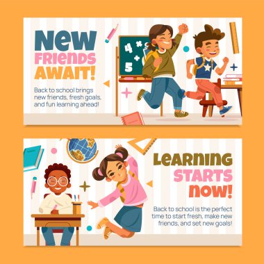 Eğitim Malzemeleri ile Okul Afişine Dön