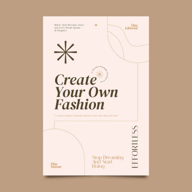 Yaşam Tarzı Posteri için Zarif El Çizimi Sanatı