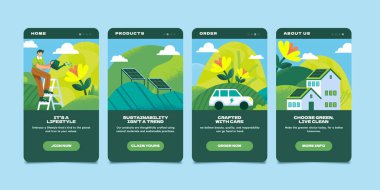 Çevre Koruma için Modern Tasarım Düz Uygulama