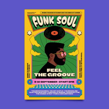 Soyut Funk Ruh ve Disko Biçimi Resimleri