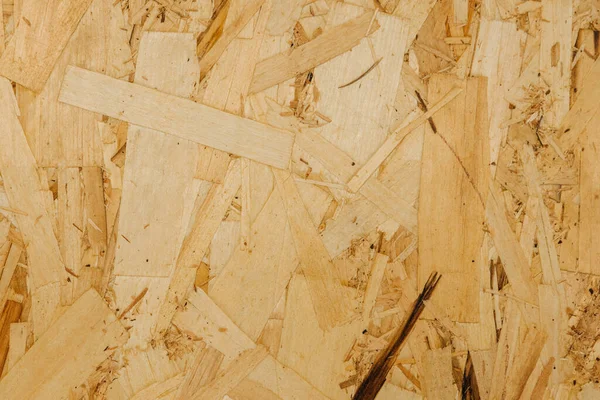 木製パネルの背景 配向性ストランド ボード Osb 材の質感を押されたクローズ アップ — ストック写真
