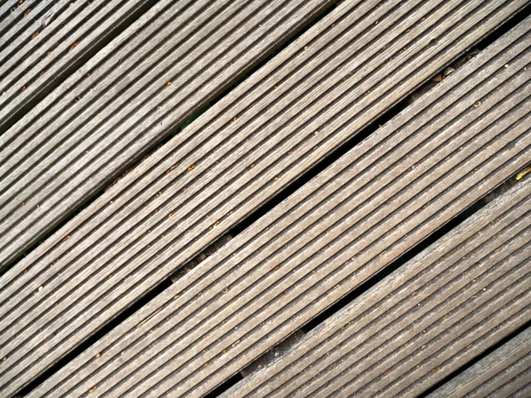 Diagonale Close Upopname Van Houten Terrasplanken Geschikt Voor Gebruik Als — Stockfoto
