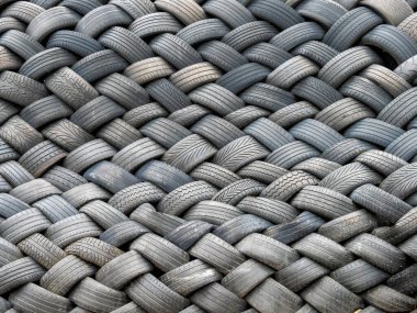 Lastiklerden yapılmış kalıp, soyut bir arkaplan için kullanışlı