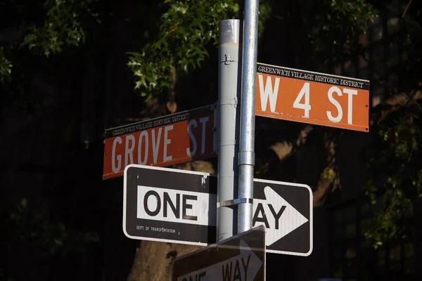 Brown West Cadde Grove Caddesi New York Manhattan Tarihi Bir — Stok fotoğraf