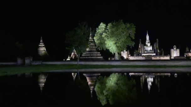 Світова Спадщина Сухотайський Історичний Парк Таїланд — стокове відео