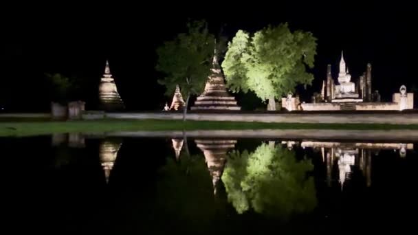 Всемирное Наследие Исторический Парк Сукхотай Таиланд — стоковое видео