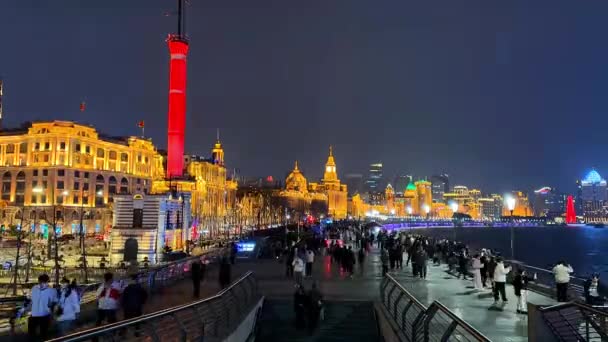 中国上海黄浦江 2024年3月14日 中国著名城市地标黄浦江Vdo — 图库视频影像