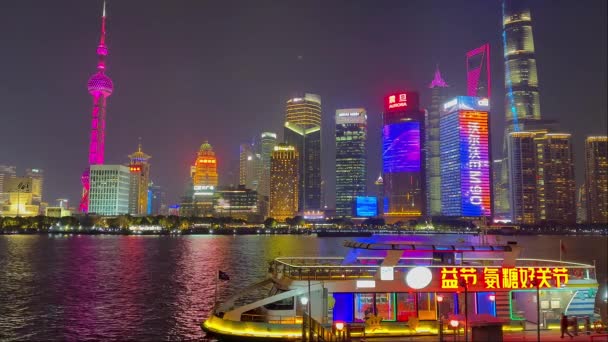 Río Huangpu Shanghai China Marzo 2024 Vdo Del Río Huangpu — Vídeo de stock