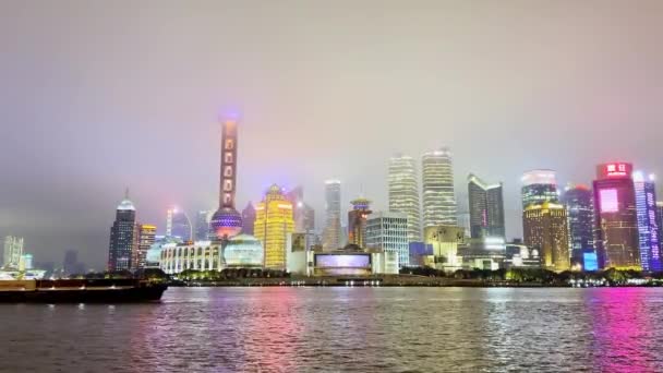 Río Huangpu Shanghai China Marzo 2024 Vdo Del Río Huangpu — Vídeo de stock
