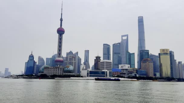 Huangpu River Shanghai Cina Marzo 2024 Vdo Del Fiume Huangpu — Video Stock