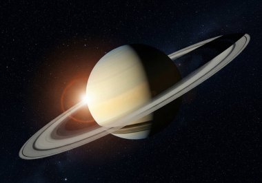 Satürn 'ün astronomik görüntüsü, kendine özgü halkalarını ve çizgili atmosferini sergiliyor. Güneş sistemimizin gerçek bir harikası..