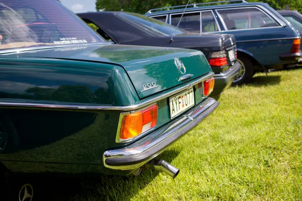 stock image Row of Pre-owned Mercedes-Benz Automobiles