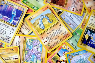 Stockholm, İsveç - 13 Ağustos 2024: Pokemon işlem kartları geçmişi