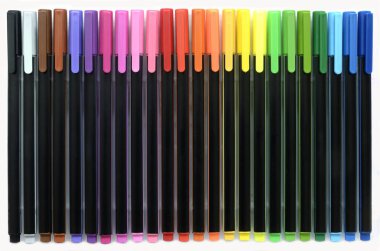 arka plan için yaratıcılık portre renkli kalemler