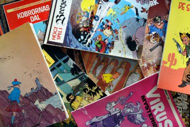 Eski çizgi roman yığını arkaplan dokusu deseni