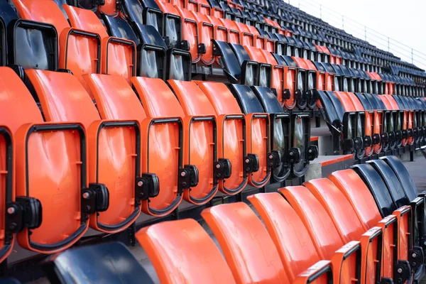 Row Empty Seats Main Stand Sport Event Concept — Stock Photo, Image
