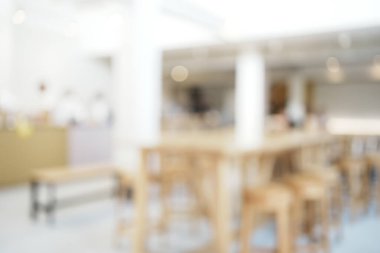 Bokeh, Çeşitli Ürünler rafı ile kafenin arka planı bulanık