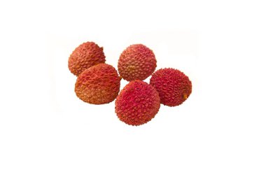 Lychee beyaz zemin üzerine