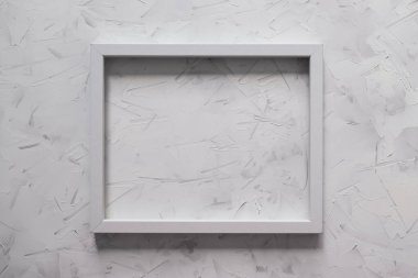 beyaz dikdörtgen çerçeve maketi metin veya resim için kopyalama alanı ile beyaz boyalı arka plan