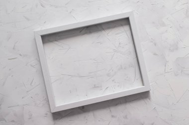 beyaz dikdörtgen çerçeve maketi metin veya resim için kopyalama alanı ile beyaz boyalı arka plan