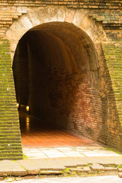 Oude Tunnel Wat Umong Chiangmai Thailand — Stockfoto