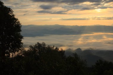 Deniz sis DOI luang chiang dao ile görünümü form DOI Barajı wianghaeng