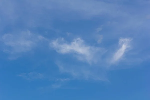 White Fluffy Clouds Blue Sky Nature Background — Stock Photo, Image