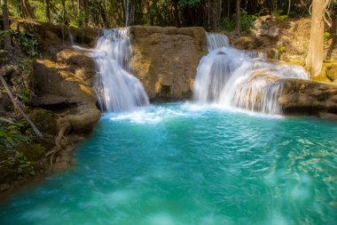 Huay mae kamin şelalesi Kanchanaburi Tayland 'da