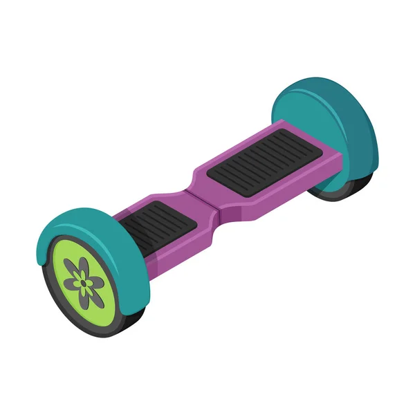 Gyroscooter Illustration Vectorielle Isométrique Transport Urbain Respectueux Batterie Respectueux Environnement — Image vectorielle