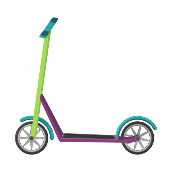 Scooter Dans Style Plat Illustration Vectorielle Transport Urbain Non Combustible — Image vectorielle