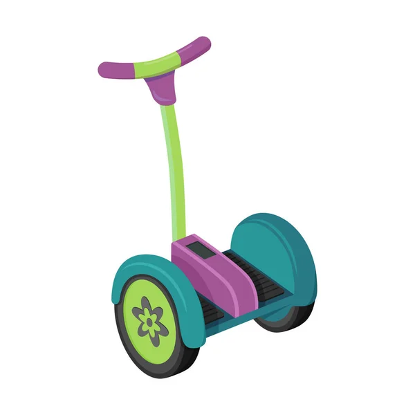 Scooter Électrique Style Plat Auto Balance Transporteur Illustration Vectorielle Transport — Image vectorielle
