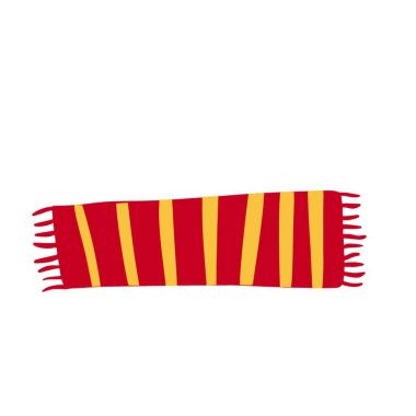 Bir başucu halısı ya da eşarp. Basit, şirin bir el çizimi. Hygge, rahat bir ev, rahat bir ortam. Beyaz bir arka planda izole edilmiş. Renkli vektör çizimi. Doodle tarzı.