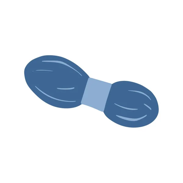 Колючка Синьої Пряжі Нитки Язання Ручної Роботи Простий Милий Ручний — стоковий вектор