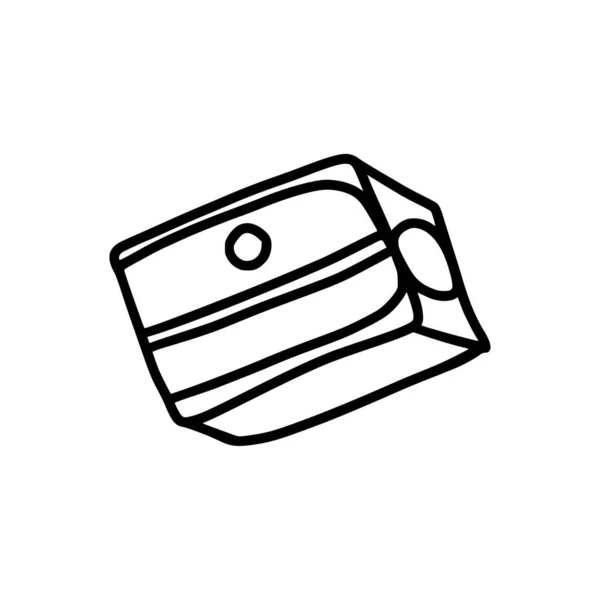 Potloodslijper Doodle Stijl Eenvoudig Design Element Het Thema Van Briefpapier — Stockvector