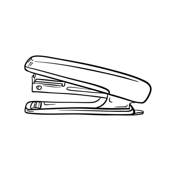 Eine Skizze Des Hefters Schreibwaren Bürobedarf Für Die Papierbindung Gravurstil — Stockvektor