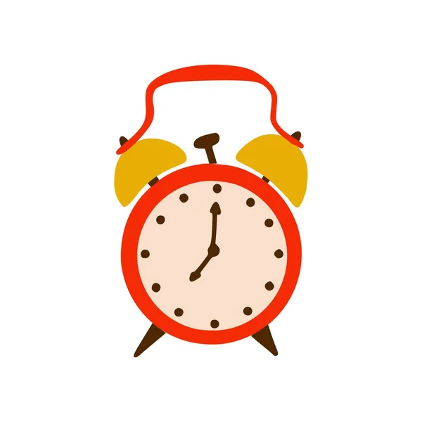 Relógio Alarme Para Manhã Está Hora Para Escola Para Trabalho — Vetor de Stock