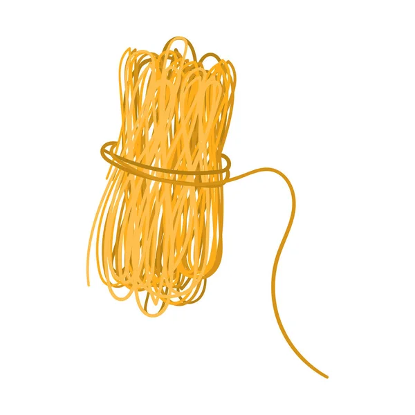 庭のロープや不注意にコイル状の糸の皮 白を基調にしたフラットスタイル — ストックベクタ