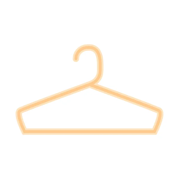 Simple Hangers Storing Clothes Dresses Trousers Decorative Element Flat Color — 스톡 벡터