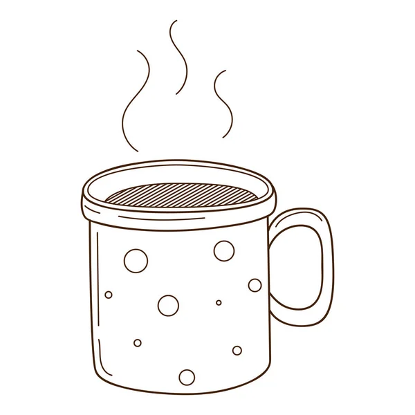 Eine Tasse Heißen Tee Oder Kaffee Kakao Ein Heißes Belebendes — Stockvektor