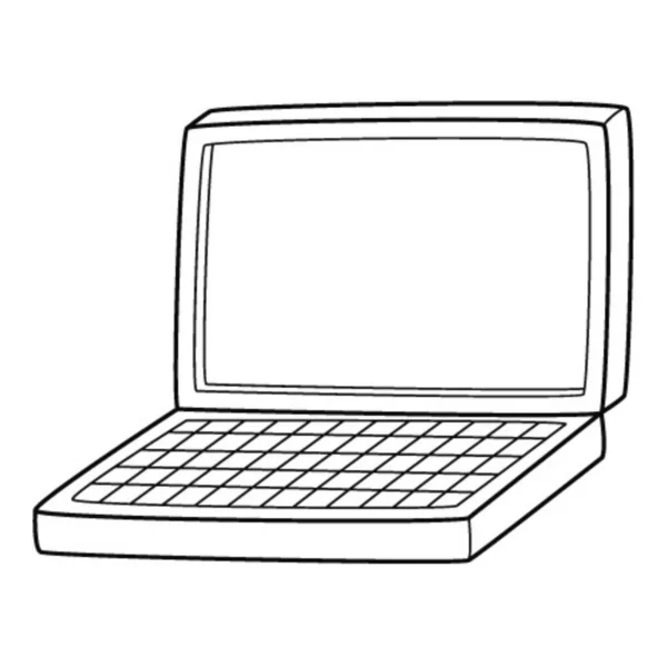 Ανοιχτό Φορητό Υπολογιστή Πληκτρολόγιο Και Κενή Οθόνη Ένα Σύμβολο Των — Διανυσματικό Αρχείο