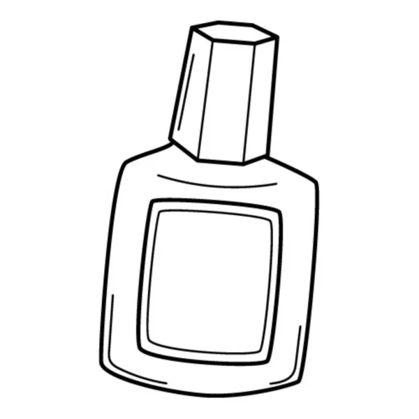 Una Bottiglia Con Tappo Liquido Correzione Doodle Stile Contorno Illustrazione — Vettoriale Stock