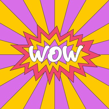 Üzerinde tipografik ifade olan kare retro kart. Taslak ile parlak bir metin kompozisyonu. Sarı-mor arkaplanda R ile vektör posteri